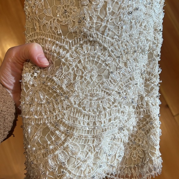 Watters Wtoo lace and beaded corset bridal top - Picture 5 of 6